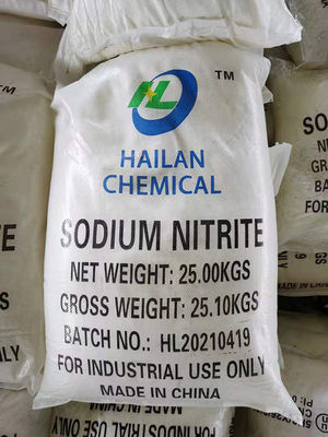 99,0% Kemurnian NaNO2 Natrium Nitrit 7632-00-0 Terurai Pada 320 °C.